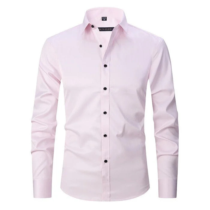 Men's Button-Up Collared Work Shirt | Long Sleeve