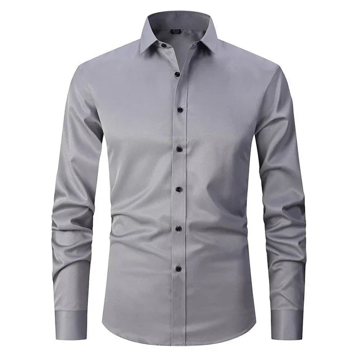 Men's Button-Up Collared Work Shirt | Long Sleeve