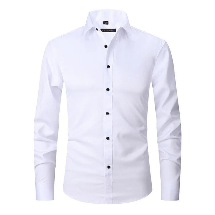 Men's Button-Up Collared Work Shirt | Long Sleeve