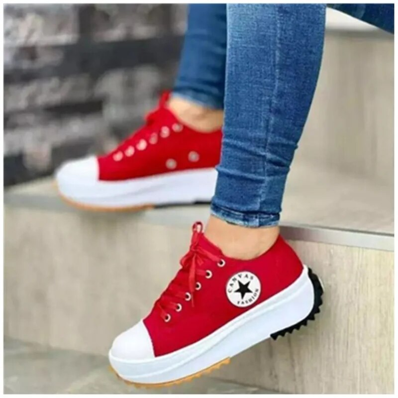 Women's Casual Lace Up Chunky Sneakers | Orthopedic