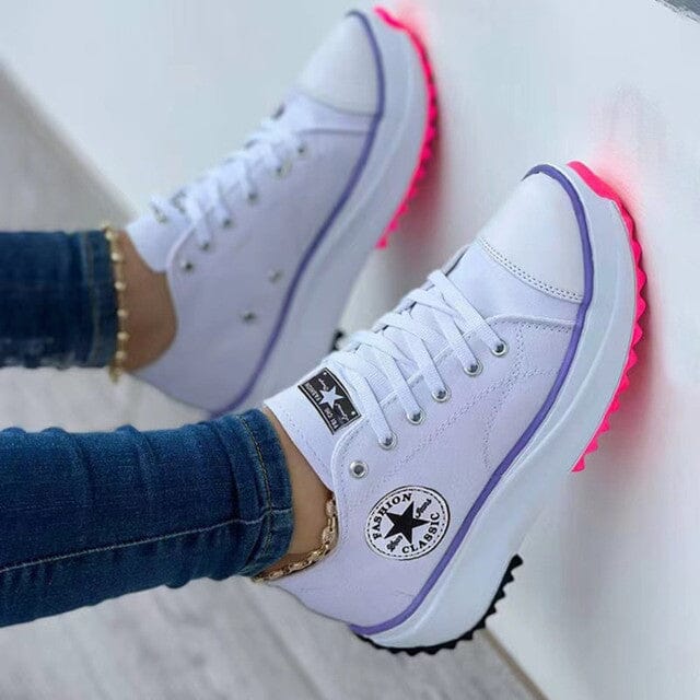 Women's Casual Lace Up Chunky Sneakers | Orthopedic