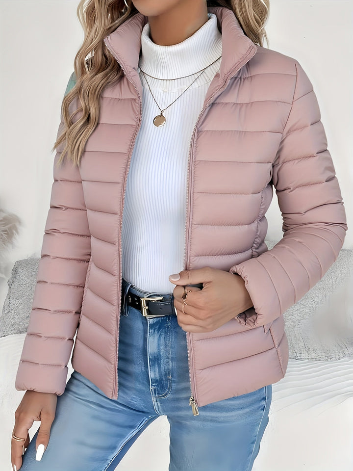 Women's Stand Up Collar Puffer Jacket | Winter