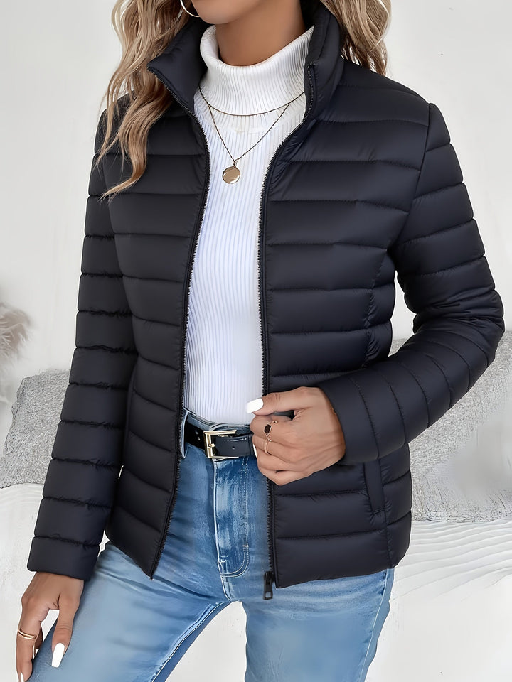 Women's Stand Up Collar Puffer Jacket | Winter