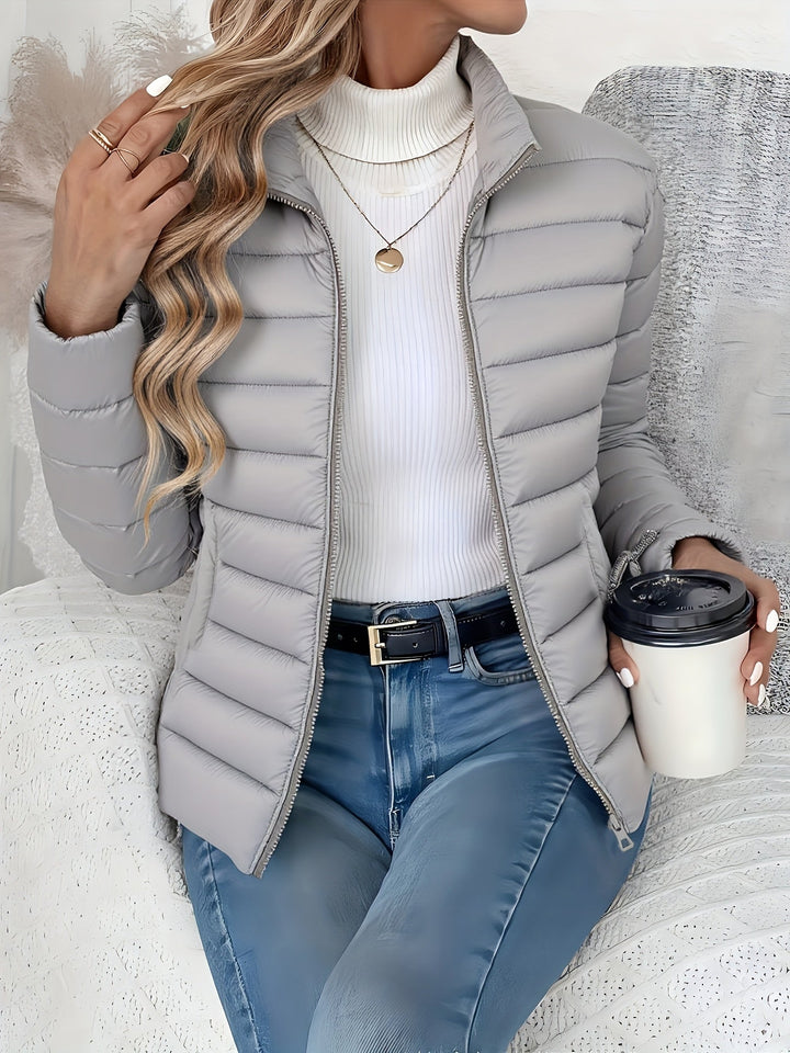 Women's Stand Up Collar Puffer Jacket | Winter