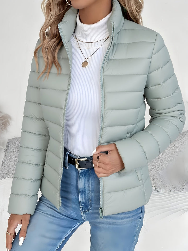 Women's Stand Up Collar Puffer Jacket | Winter