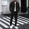 Men's Casual Button Up Jacket and Drawstring Trouser Set | Two Piece