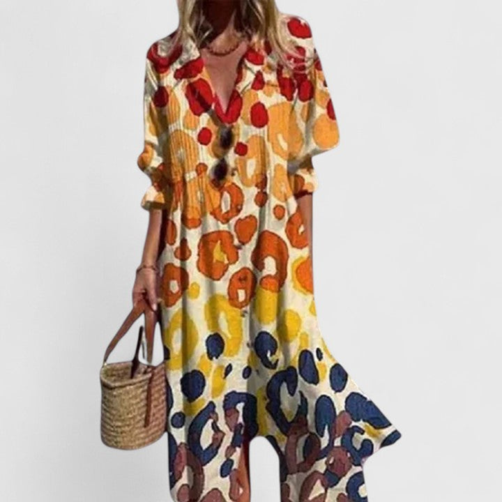 Women's Boho Summer Shirt Dress | Maxi