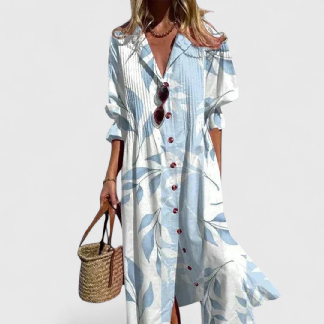 Women's Boho Summer Shirt Dress | Maxi
