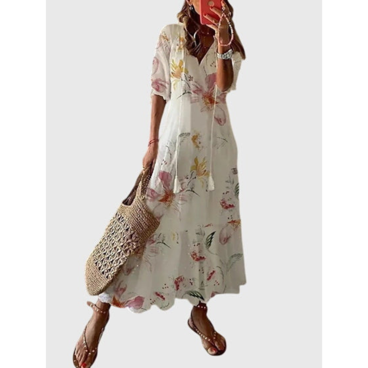 Women's Boho Vintage Summer Dress | Maxi
