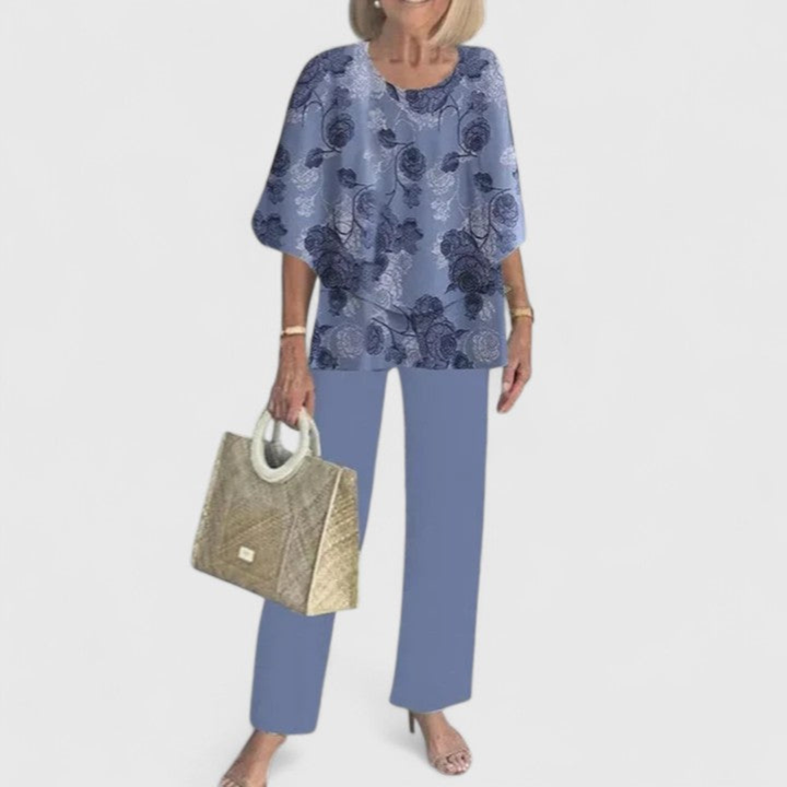 Women's Elegant Blouse and Trouser Set | Two Piece