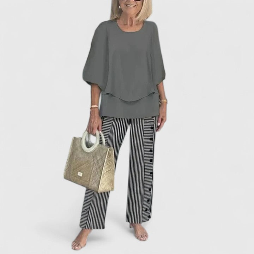 Women's Elegant Blouse and Trouser Set | Two Piece