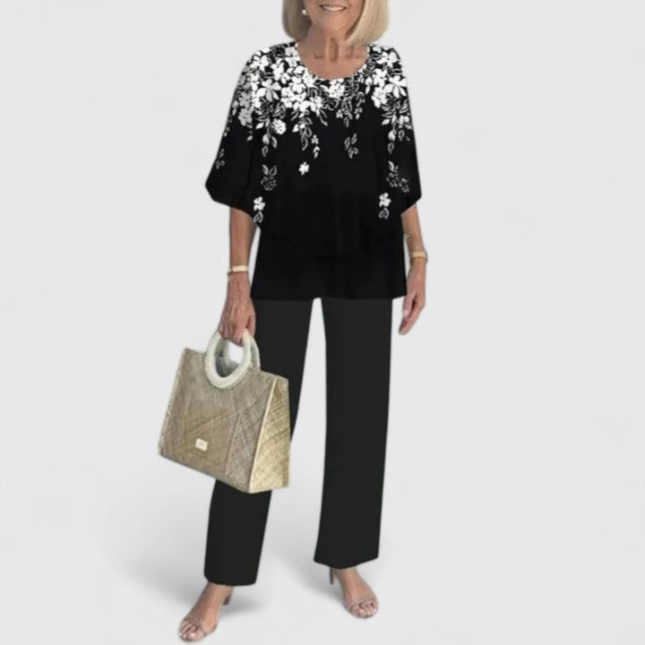 Women's Elegant Blouse and Trouser Set | Two Piece