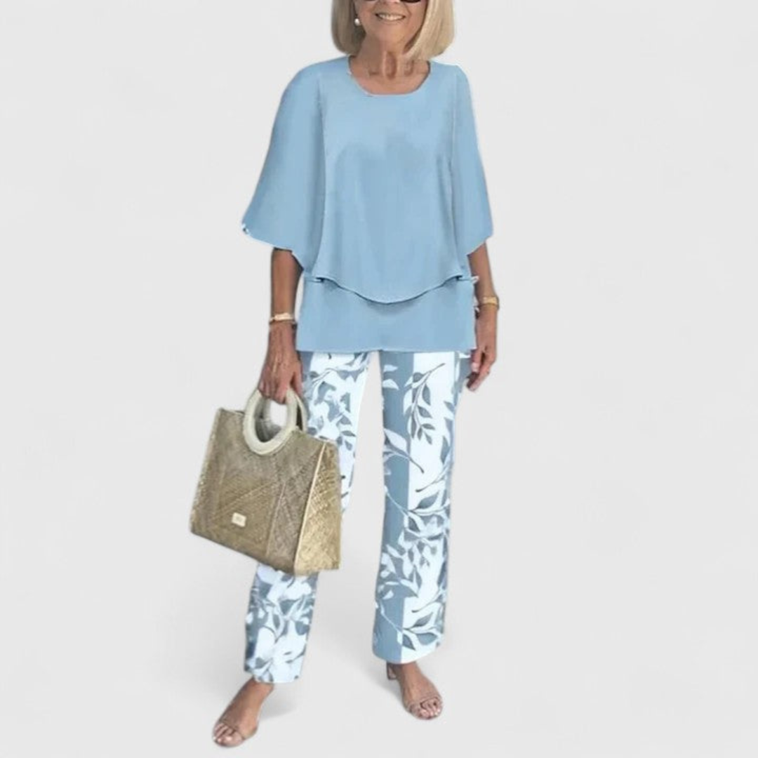 Women's Elegant Blouse and Trouser Set | Two Piece