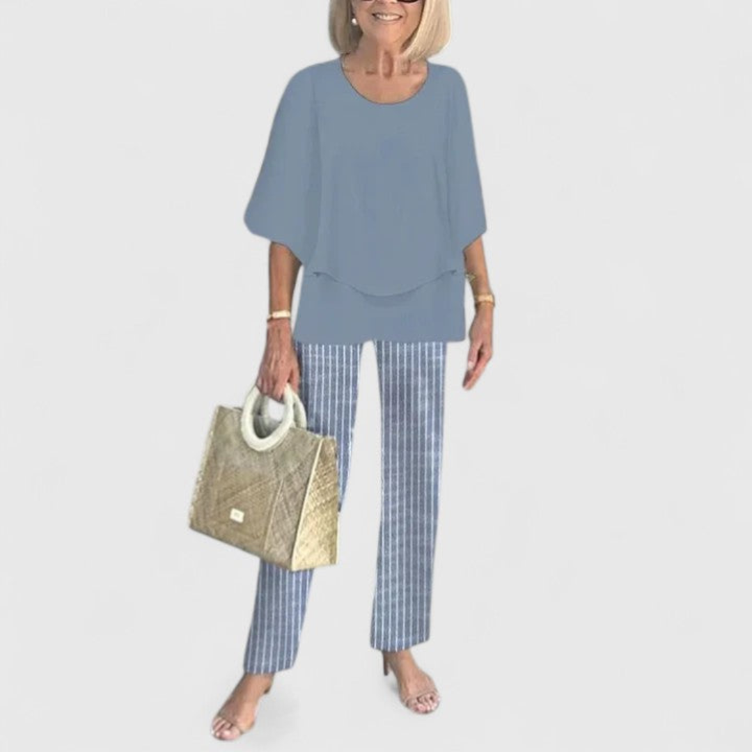 Women's Elegant Blouse and Trouser Set | Two Piece