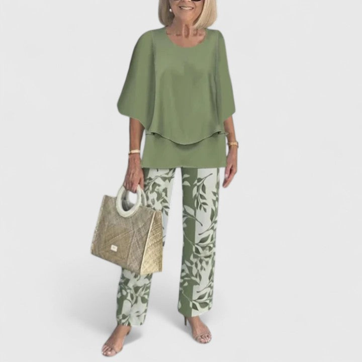 Women's Elegant Blouse and Trouser Set | Two Piece