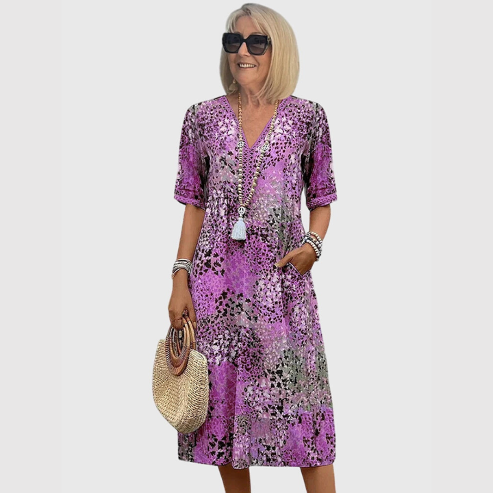 Women's Elegant Floral Summer Dress | Midi