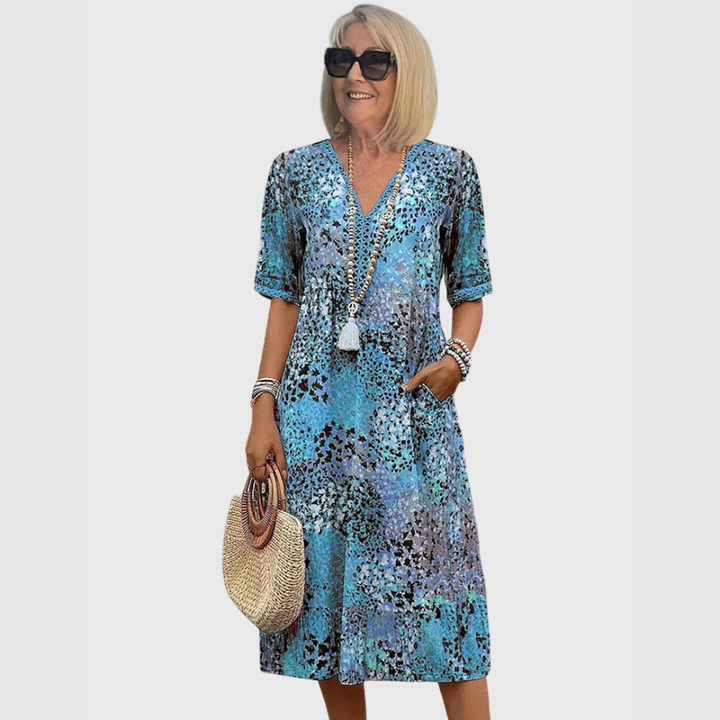 Women's Elegant Floral Summer Dress | Midi