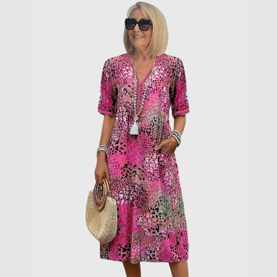 Women's Elegant Floral Summer Dress | Midi