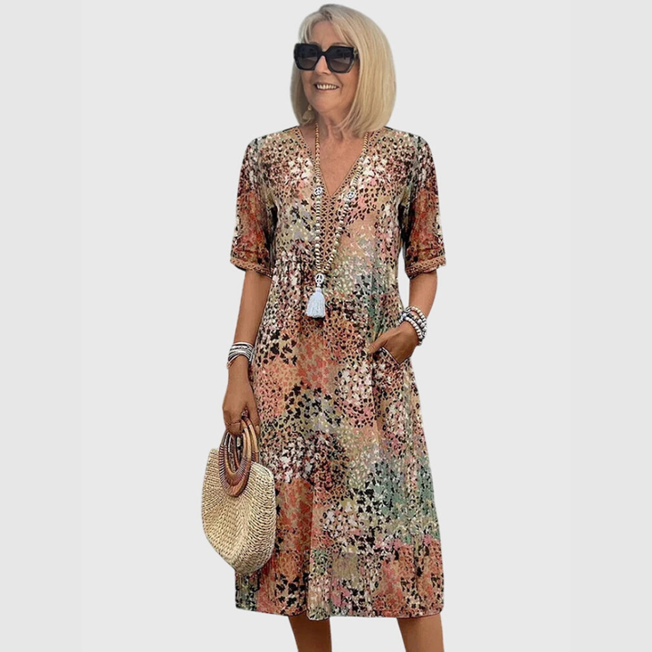 Women's Elegant Floral Summer Dress | Midi