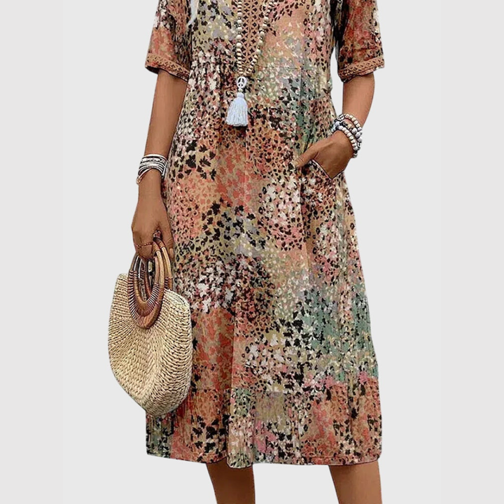 Women's Elegant Floral Summer Dress | Midi