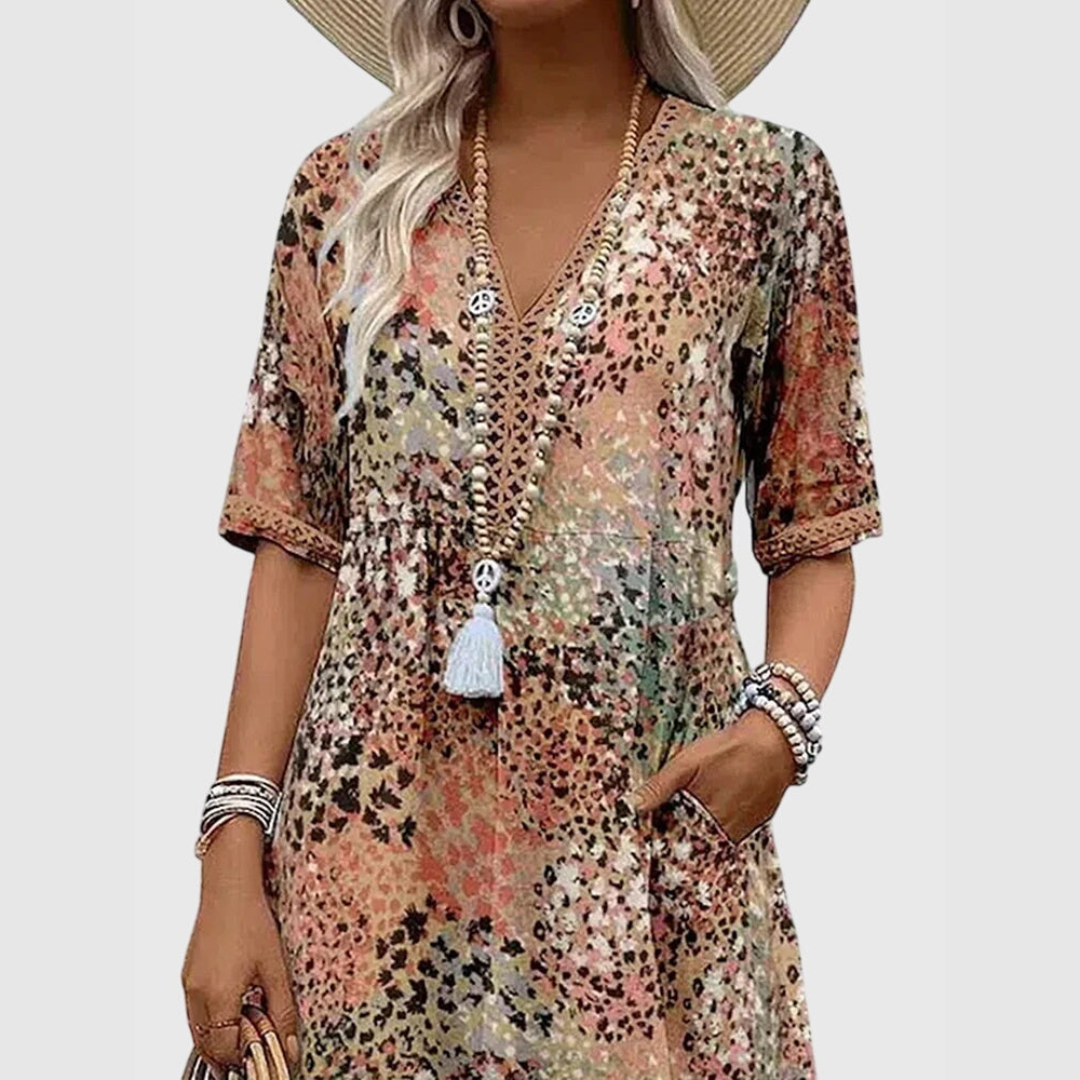 Women's Elegant Floral Summer Dress | Midi
