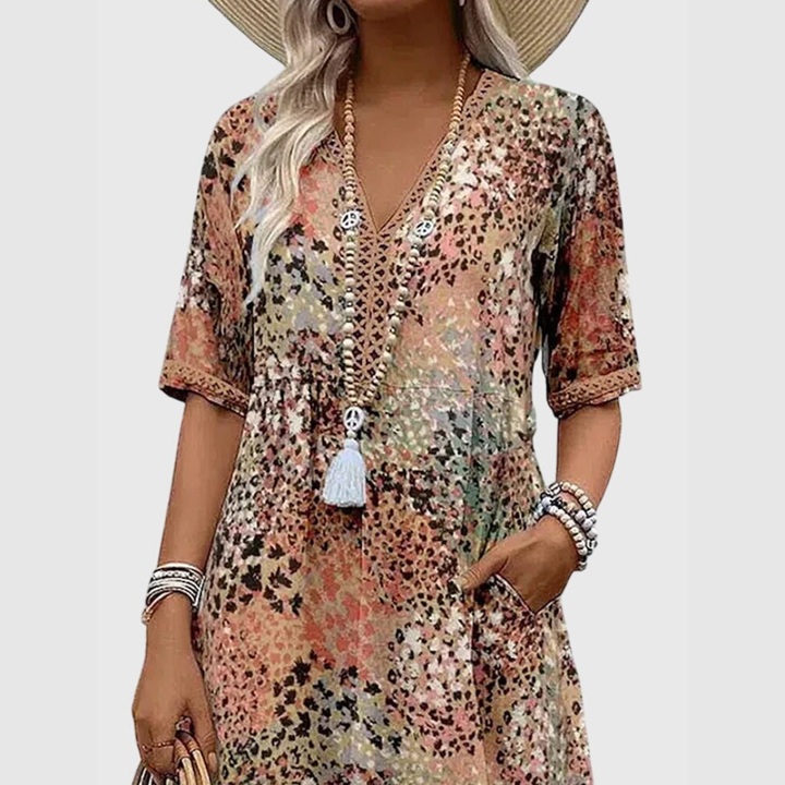 Women's Elegant Floral Summer Dress | Midi