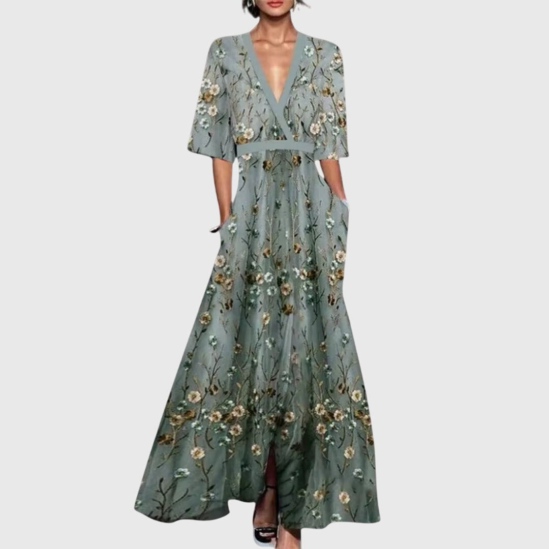 Women's Elegant Floral Summer Dress | Maxi