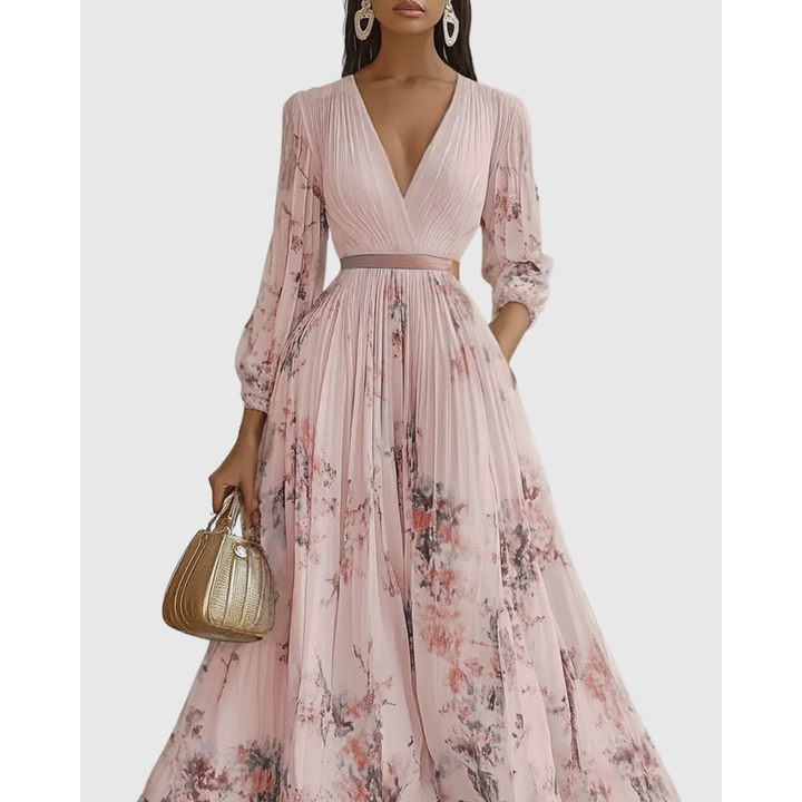 Women's Elegant Pleated Summer Dress | Maxi