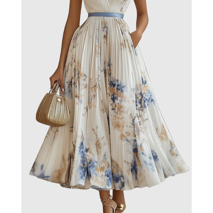 Women's Elegant Pleated Summer Dress | Maxi