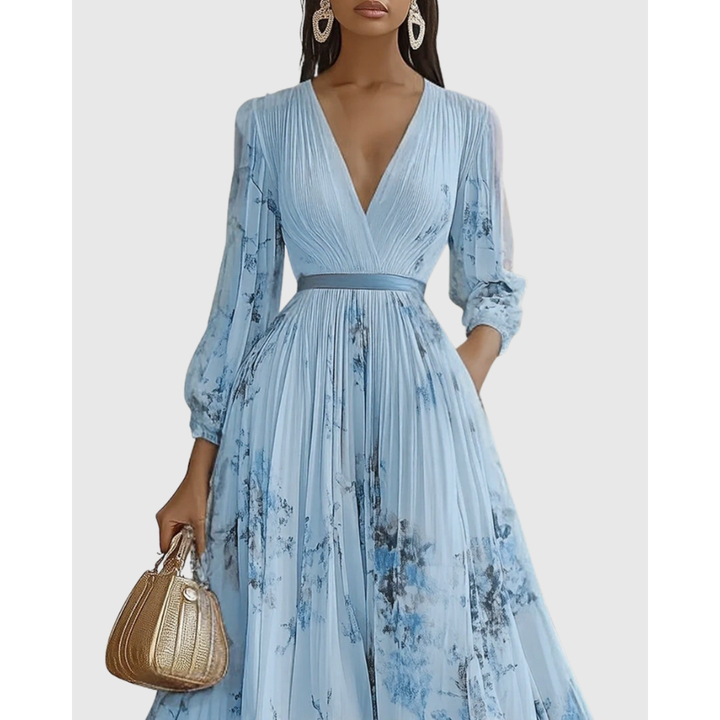 Women's Elegant Pleated Summer Dress | Maxi