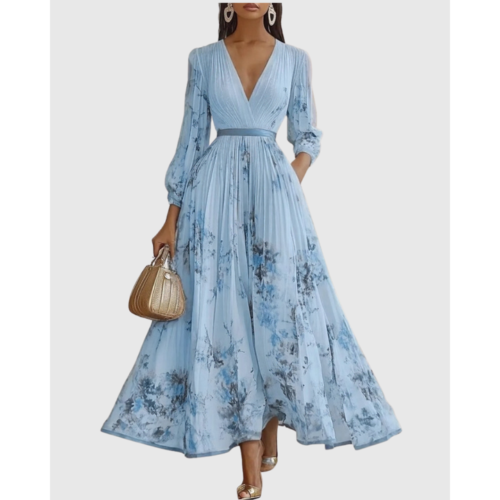 Women's Elegant Pleated Summer Dress | Maxi