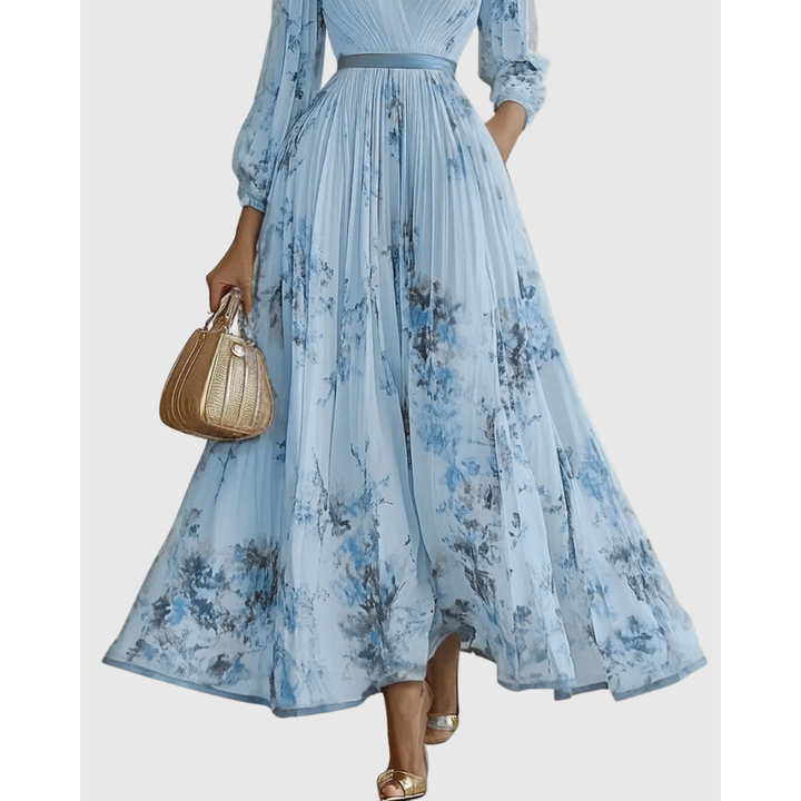 Women's Elegant Pleated Summer Dress | Maxi