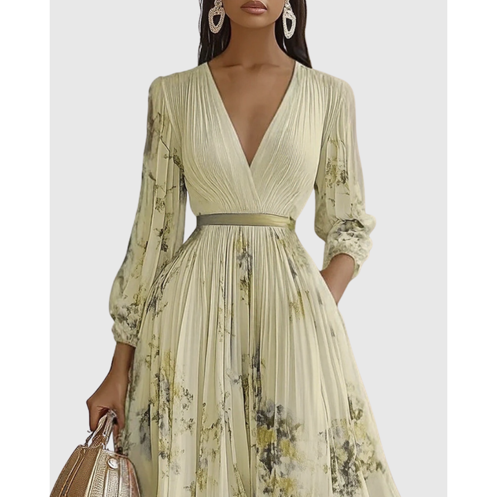 Women's Elegant Pleated Summer Dress | Maxi