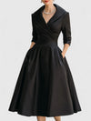 Women's Elegant Formal A Line Wrap Dress | Midi