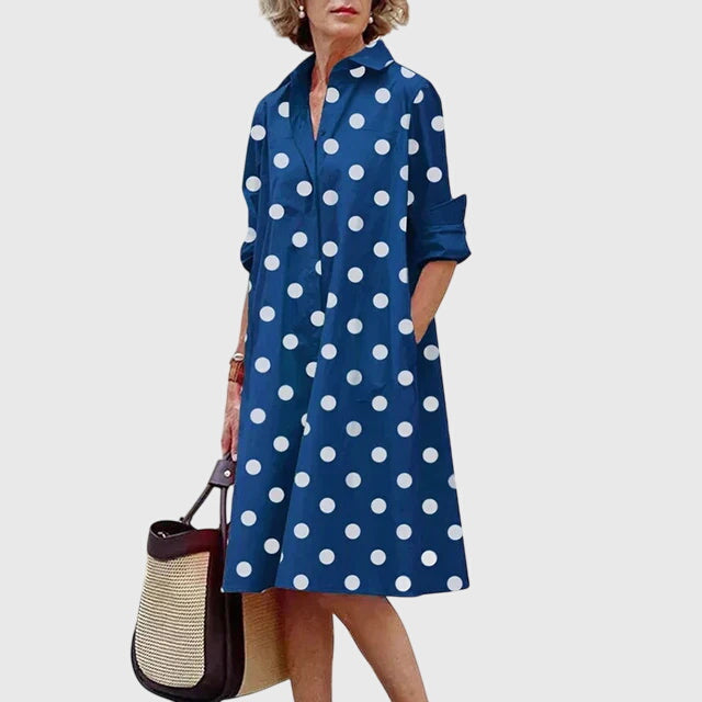 Women's Elegant Shirt Dress With Pockets | Mini