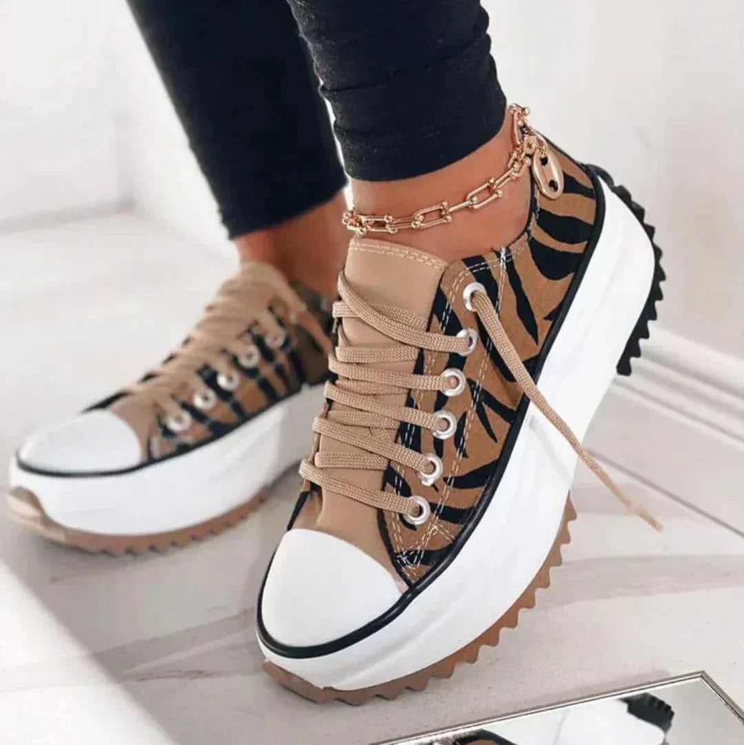 Women’s Casual Chunky Lace-Up Sneakers | Orthopedic