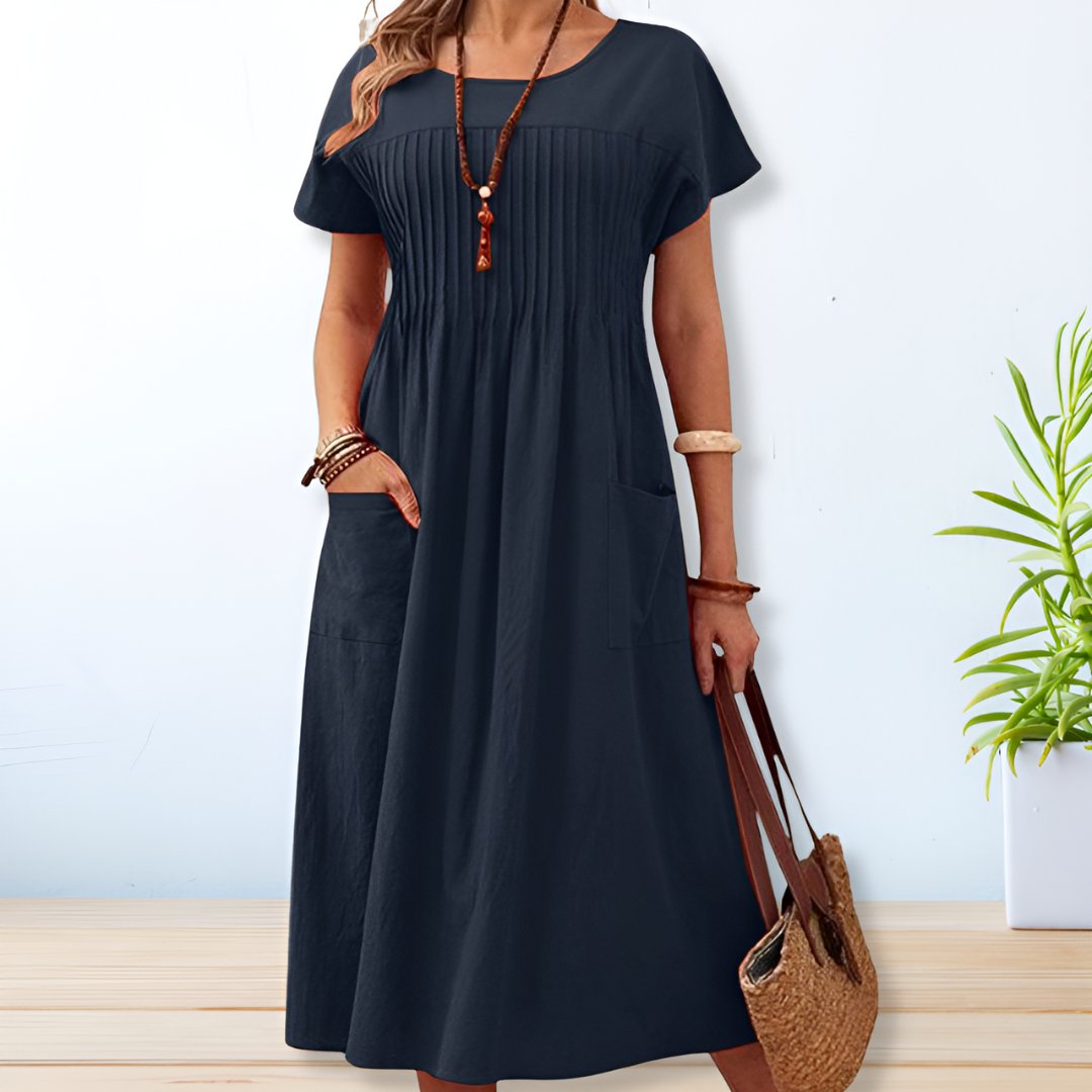 Women's Relaxed Fit A-Line Summer Dress | Midi