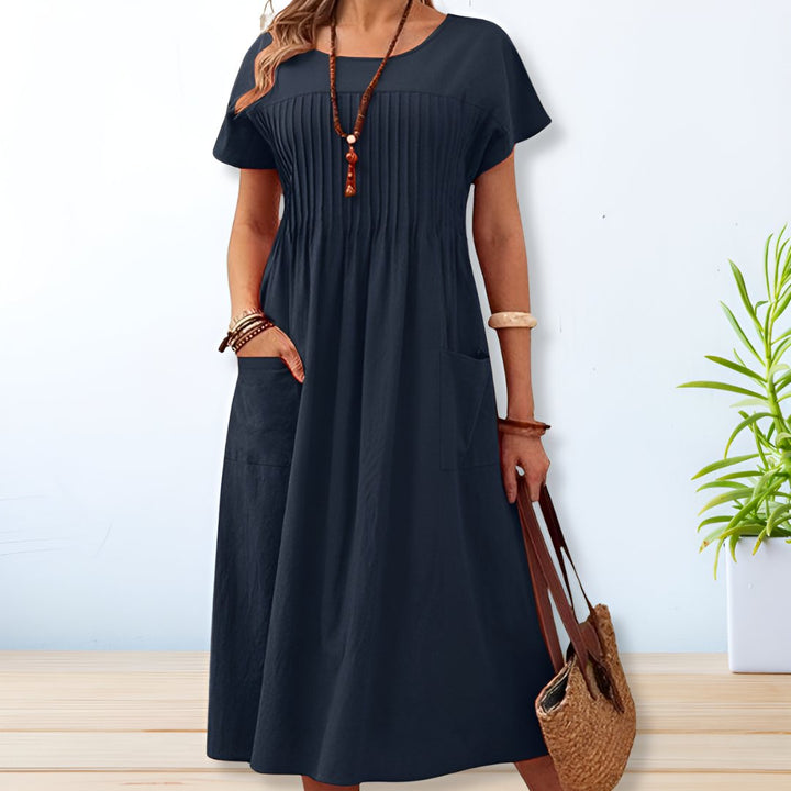 Women's Relaxed Fit A-Line Summer Dress | Midi