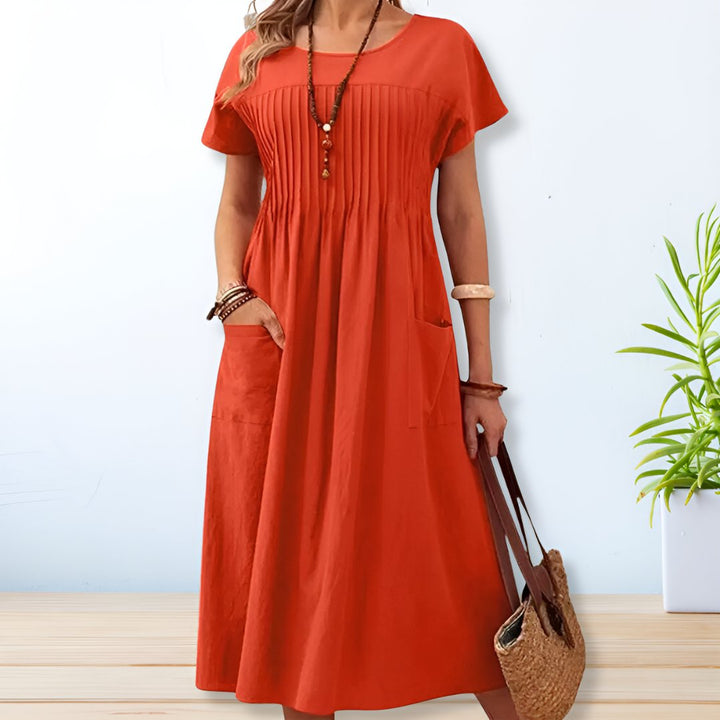 Women's Relaxed Fit A-Line Summer Dress | Midi