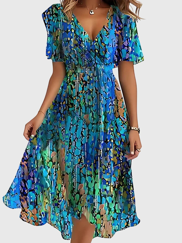 Women's Flowy Printed Summer Dress | Midi