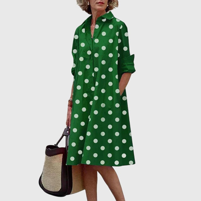 Women's Elegant Shirt Dress With Pockets | Mini