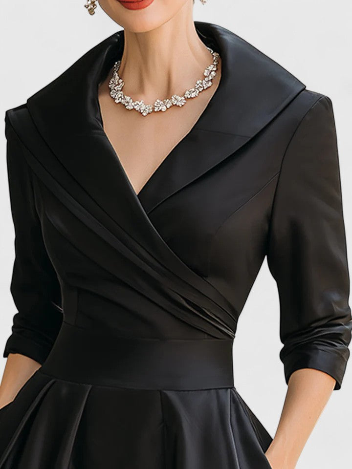 Women's Elegant Formal A Line Wrap Dress | Midi