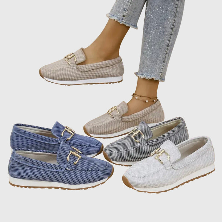 Women's Work Buckle Detail Orthopedic Loafers | Slip On