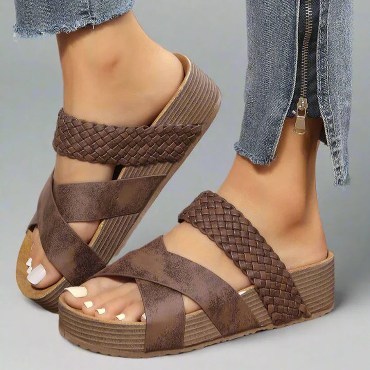 Women's Summer Low Platform Slide Sandals | Orthopedic