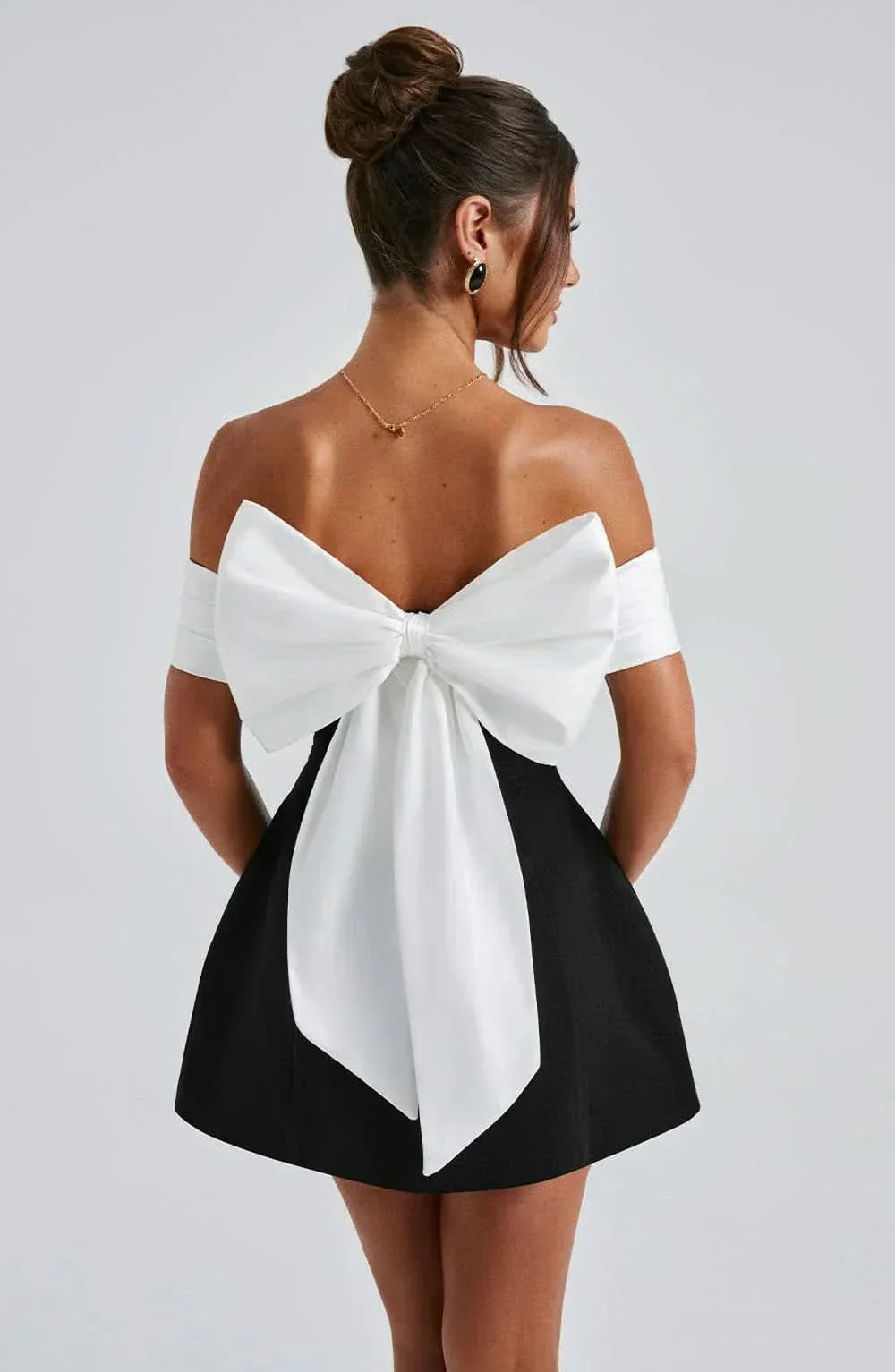 Women's Cocktail Off Shoulder Bow Dress | Mini