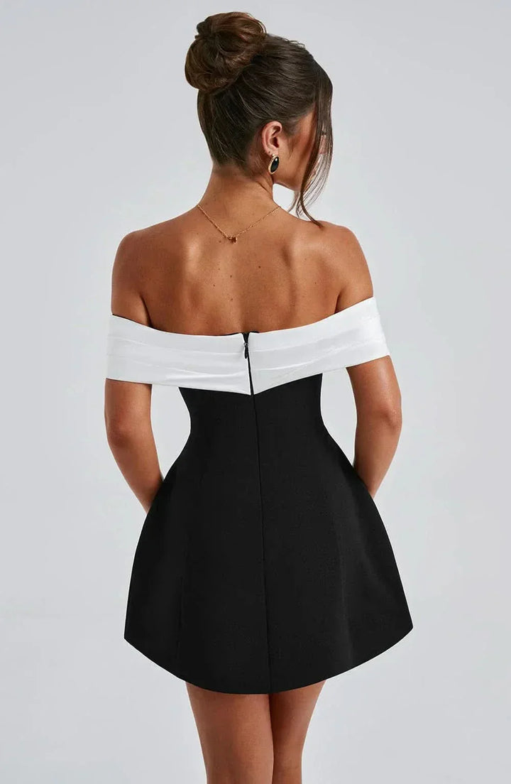 Women's Cocktail Off Shoulder Bow Dress | Mini