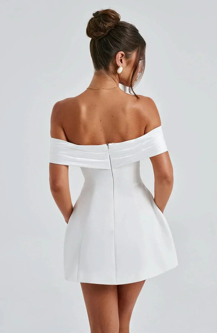 Women's Cocktail Off Shoulder Bow Dress | Mini