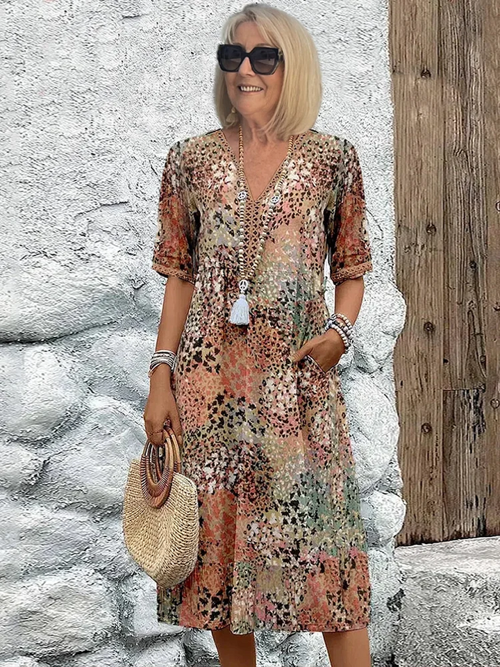 Women's Sophisticated Colorful Dress | Midi