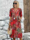 Women's Sophisticated Colorful Dress | Midi