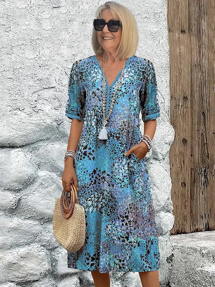 Women's Sophisticated Colorful Dress | Midi